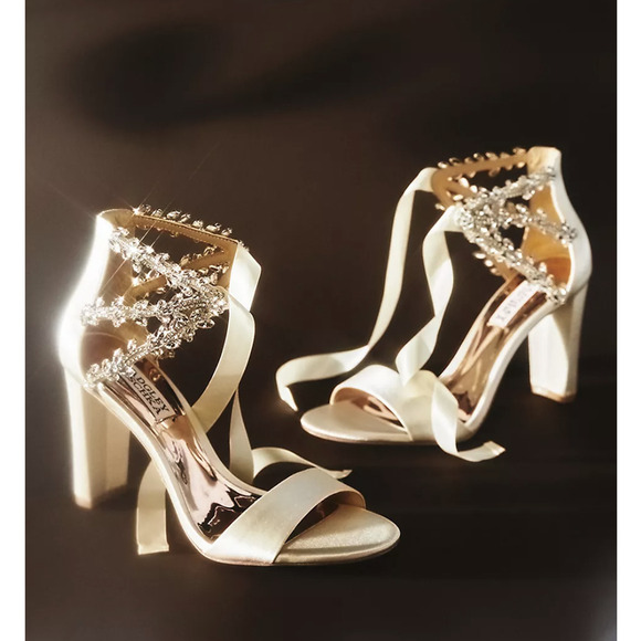 Badgley Mischka Margot Heels BHLDN Size 9.5 Ivory